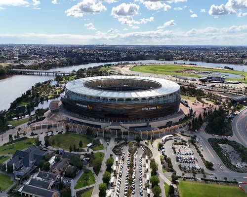 Perth riverside digital arena hotel concept